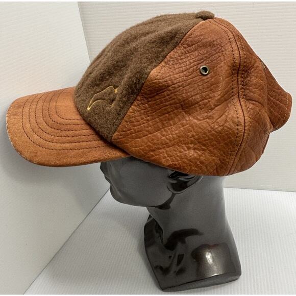 Buffalo Gold Leather and Suede Adjustable Hat Unique See Photos - Picture 4 of 8